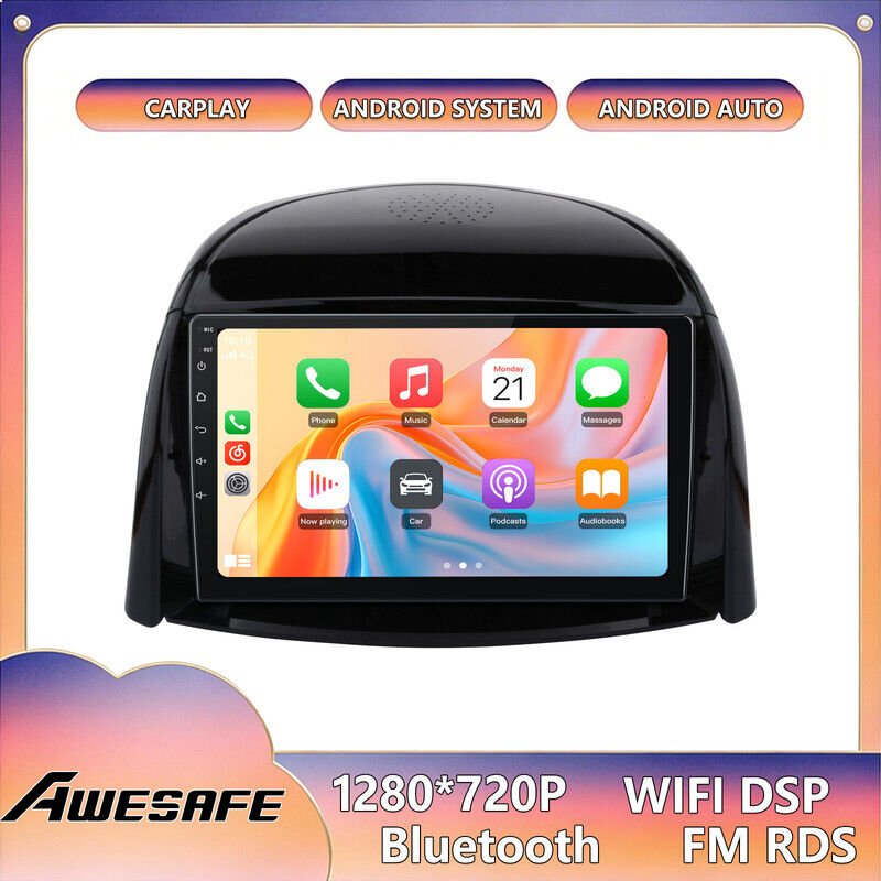 AWESAFE Autoradio Android 13 6GB+128GB für Renault Koleos 2008-2016 9'' Touchscreen CarPlay GPS Android Auto