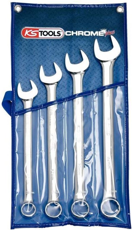KS-Tools 518.0644 CHROME+ Ringmaulschlüssel-Satz,4