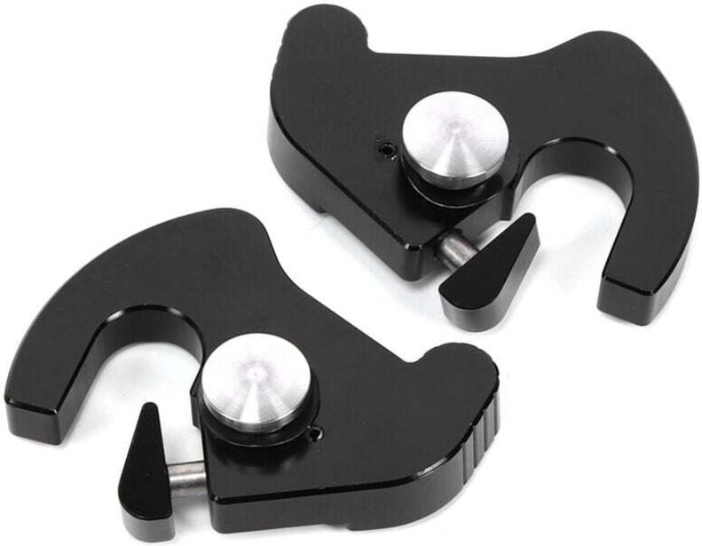 Coppia di clip di montaggio per portapacchi Sissy Bar girevoli sinistra-destra in alluminio CNC per Touring-RAPANDA