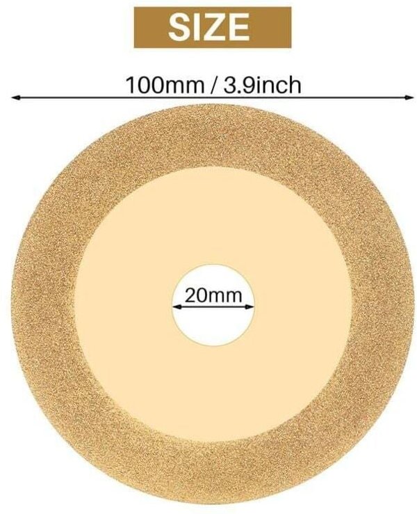 100-mm-Diamanttrennscheibe zum Schärfen, Goldschleifscheibe