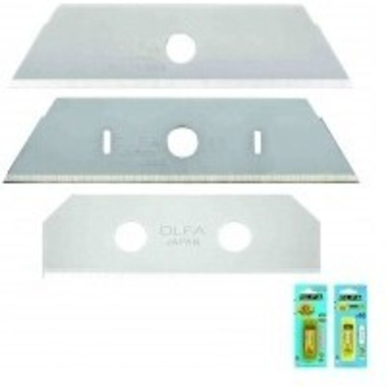 Messerblätter Bezeichnung Etui mit 10 rechteckigen Klingen Für Messer SK-8 Länge 54 mm Höhe 17,8 mm Dicke 0,4 mm Loch