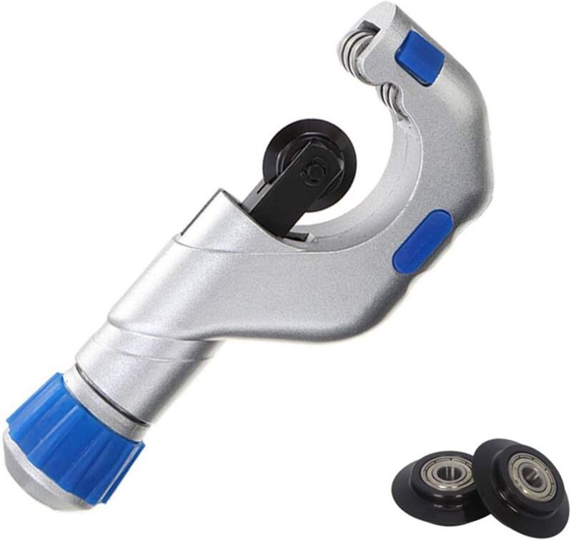 Ersandy - Rollrohr-Rohrschneider, 1/4–2 Zoll, robuster Edelstahl-Kupfer-PVC-Schneider mit 2 Stück Rohrhalter-Schneidklin...