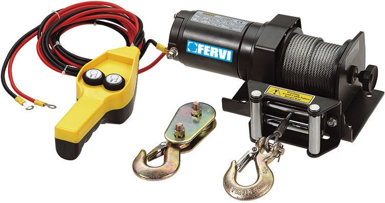 Elektrische Seilwinde Flaschenzug Kran Seilzug Motorwinde 12v Fervi 0630/0900