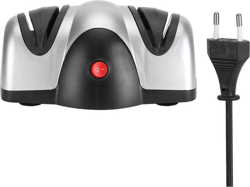 Elektrischer Messerschärfer mit Metallstaubabsaugung, multifunktionales Schärfsystem mit breiten Rillen.