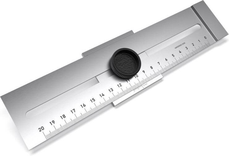 BAUHELD Streichmaß Metall 200 mm