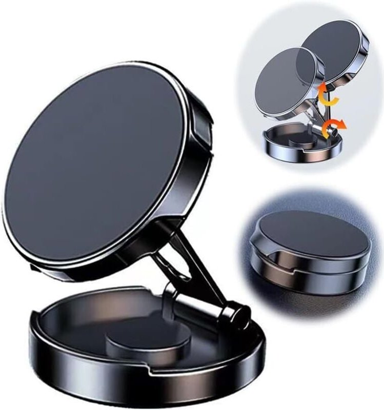 Magnetische Handyhalterung – Universelle, faltbare Autohalterung für das Armaturenbrett mit Navigationssystem und 360°-D...