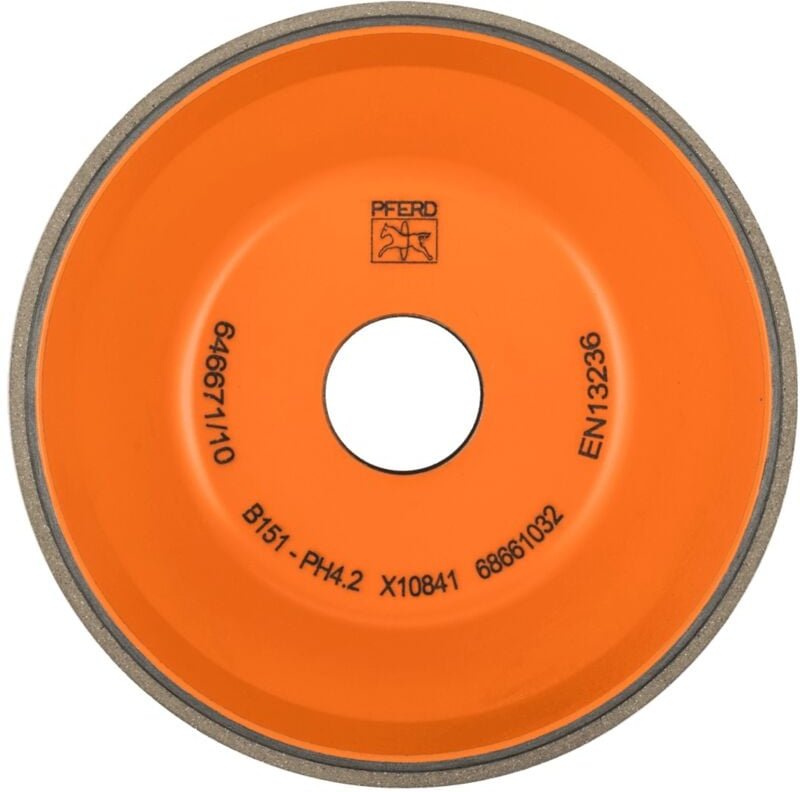 PFERD TOOLS CBN-Schleifscheibe Kunstharz 11V9 PH 100mm B151 (mittel) Trockenschliff