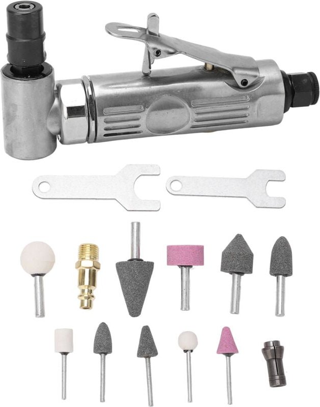 Druckluftschleifer, pneumatische Winkelgraviermaschine 0,3 20.000 U/min mit Sicherheitsschalter, zur Bearbeitung von Hol...