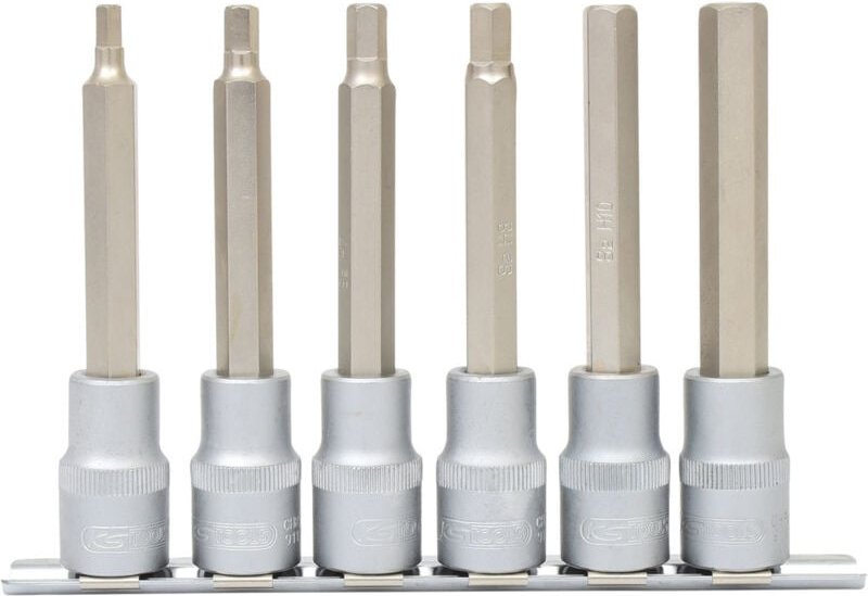 1/2' Bit-Stecknuss-Satz Innensechskant, lang, 6-tlg