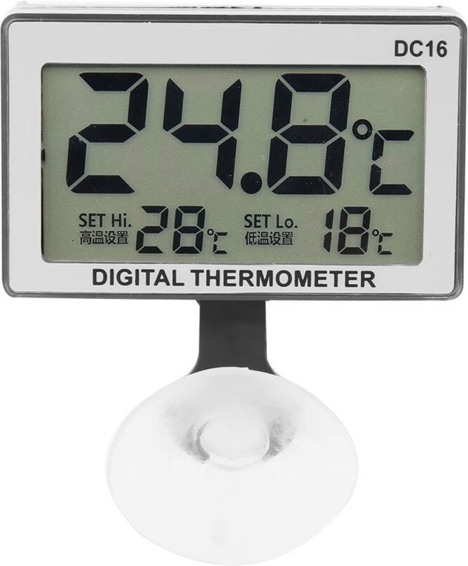 Wasserdichtes digitales DC16 LCD-Aquarienthermometer für Aquarien.