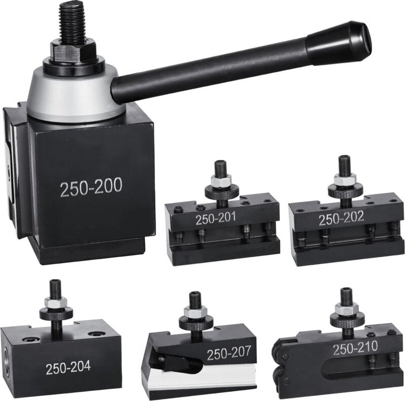 Schnellwechsel-Werkzeughalter-Set, 6-teilig, Keiltyp mit Drehbank-Werkzeughaltern, Drehwerkzeug-Zubehör für 10'-15' Mini...