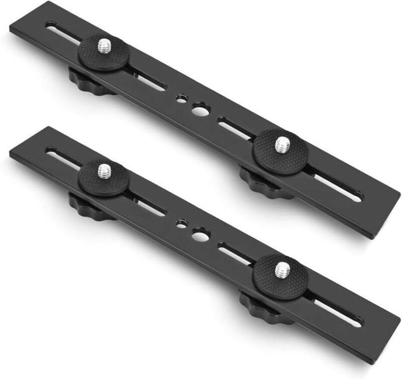 2-teilige 20,5 cm Blitzschienenverlängerung, Doppelblitzhalterung mit 1/4"-Schraube, Studioblitzschiene aus Aluminiumleg...