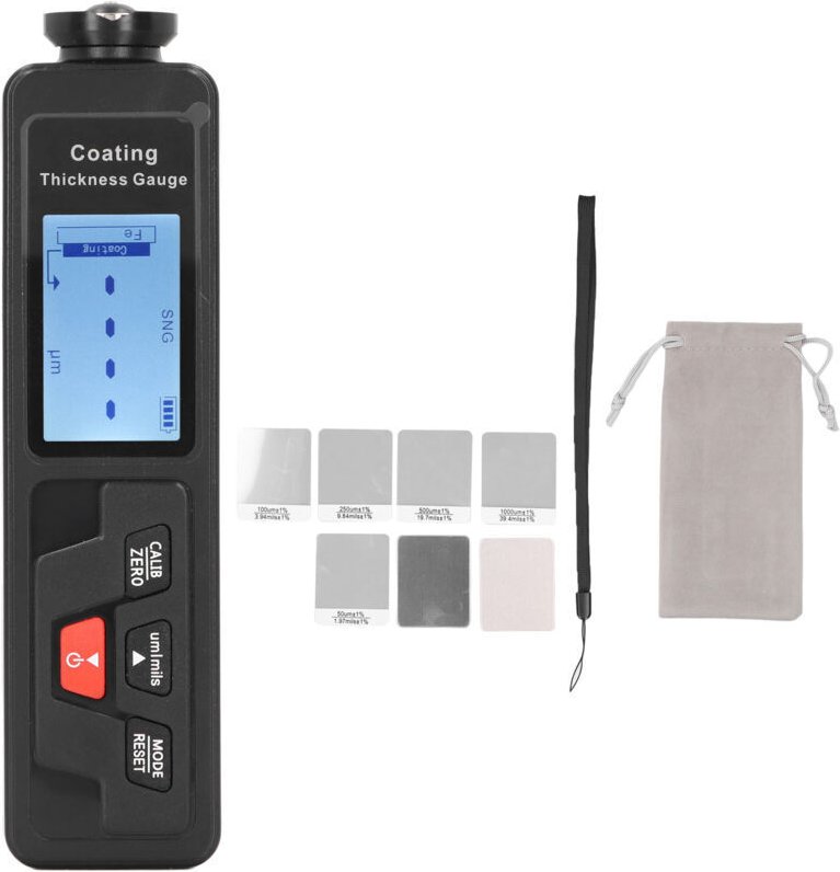 Lackdickenmessgerät, Automatische Erkennung, LCD-Display mit Hintergrundbeleuchtung, Auto-Schichtdickenmessgerät, Mil-Me...
