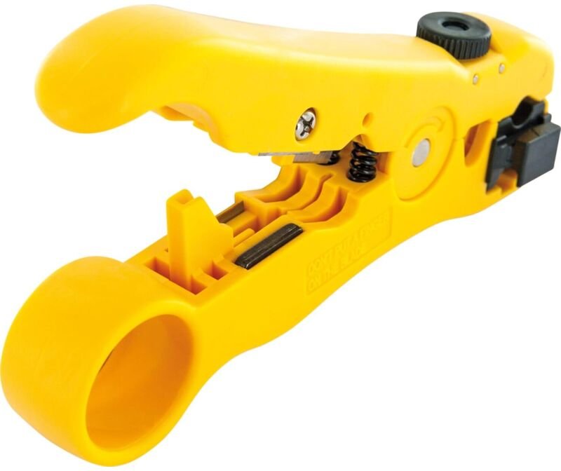 ABI212 531 – Abisolierzange für Antennenkabel TV-Kabel Koaxialkabel Netzwerkkabel Ethernet-Kabel Integrierte Schneidklin...