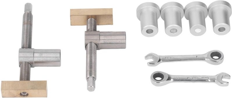 2 Stück Tischklemmen/Stützen für die Holzbearbeitung, CNC-Schnellwechsel-Klemmen aus massivem Messing (Silberner Bench D...