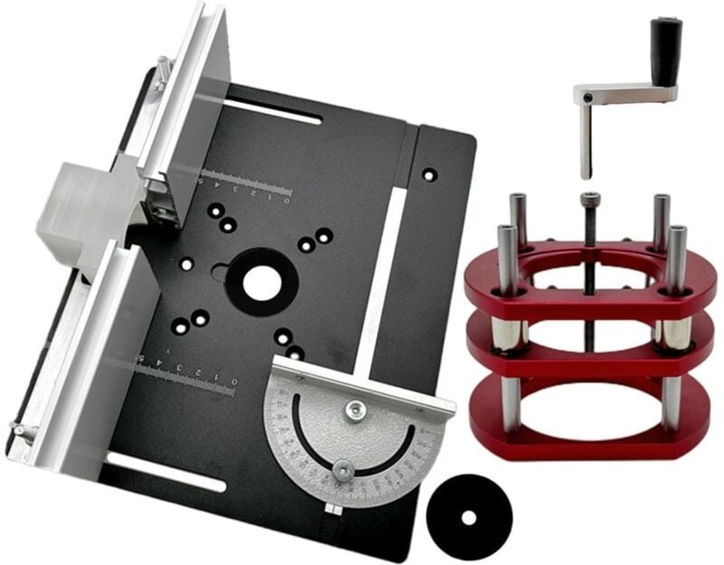 Holz Router Tauch Basis Lift W/Aluminium Tisch Insert Platte für 65Mm Durchmesser Motoren Gravur Werkzeug Schwarz