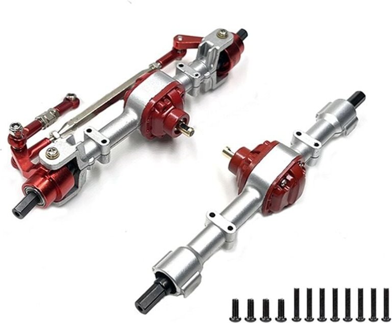 Tlily - MN78 Vorder- und Hinterachse Aus Metall mit 3 Mm Bis 4 WellenhüLse für MN-78 mn 78 1/12 rc Car Upgrade Parts, Si...