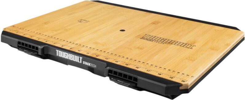 Toughbuilt StackTech TB-B1-A-10 Bambus Arbeitsplatte mit Maßanzeige 42,5 x 41 x 5 cm