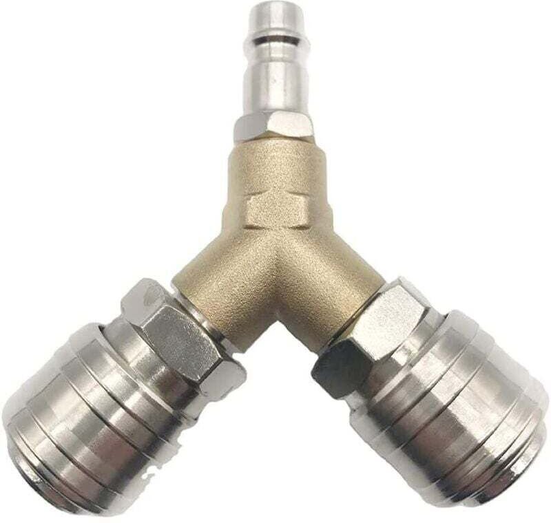 Distributeur d'air comprimé, connecteur d'air comprimé, interrupteur d'air comprimé, avec deux raccords filetés de 1/4 d...