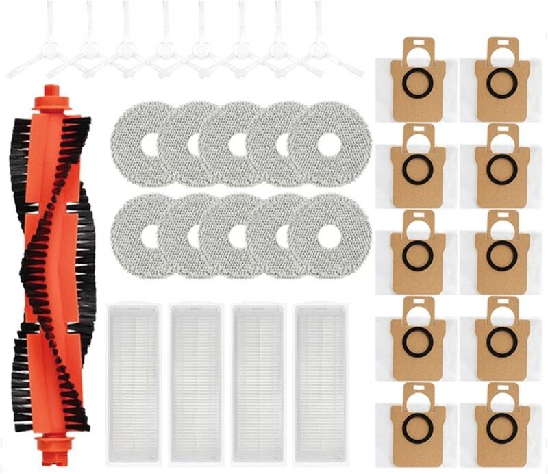 Für M30 Pro Roboter Vakuum Ersatzteile Wichtigsten Seite Pinsel Filter Mopp Tuch Staub Tasche Ersatz