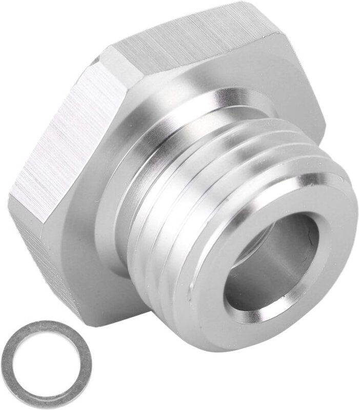 Zerone Aluminium-Öldrucksensoradapter, M16 x 1,5" 1/8NPT, für Motoren, Mehrzweck-Öldruckanschluss mit Manometer.