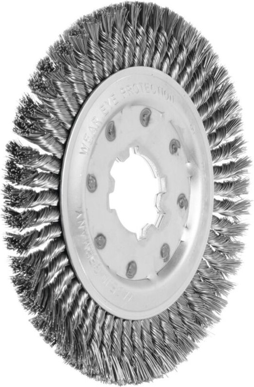 Lessmann Einreihige Rundbürste, gezopft Stahldraht 0,50 mm, Bürsten-⌀xBesatzbreite: 250X15 mm