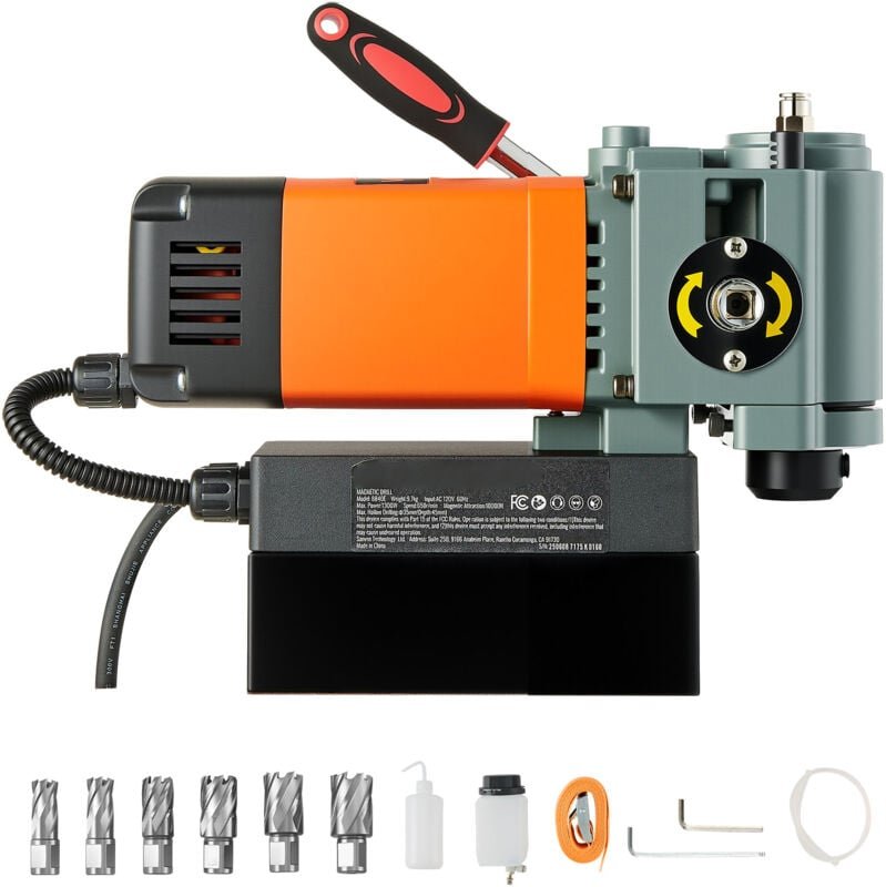 Mophorn Magnetbohrmaschine mit kompakter Bauweise, 1300 W Leistung, 35 mm Bohrkapazität, 10000 N Magnetkraft, tragbares ...