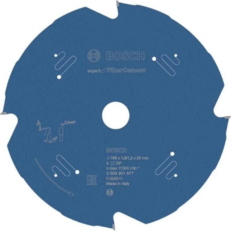Expert for Fiber Cement Kreissägeblatt, 168x20x1.8/1.2 mm, 4 Zähne - Bosch