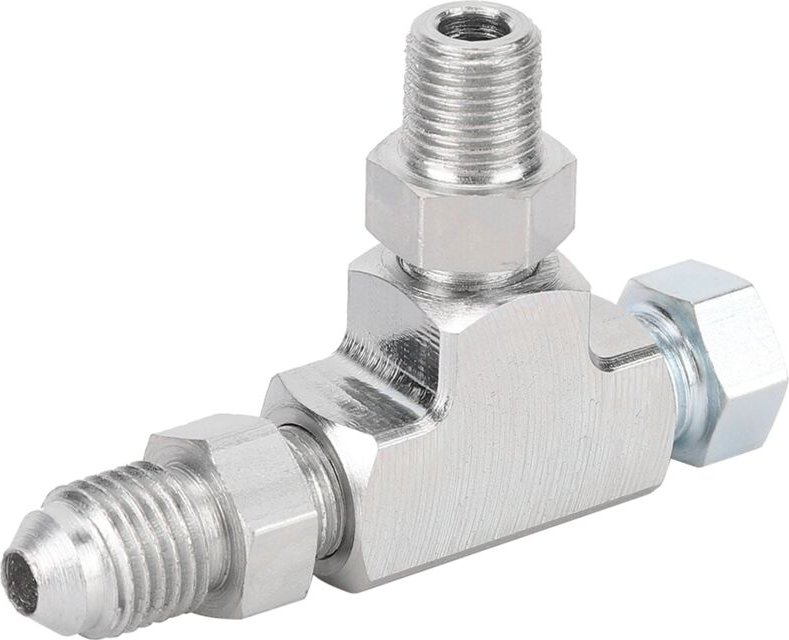 Ölversorgungsdrucksensor, hochfester, rostfreier Aluminiumlegierungs-T-Adapter für Turbolader.