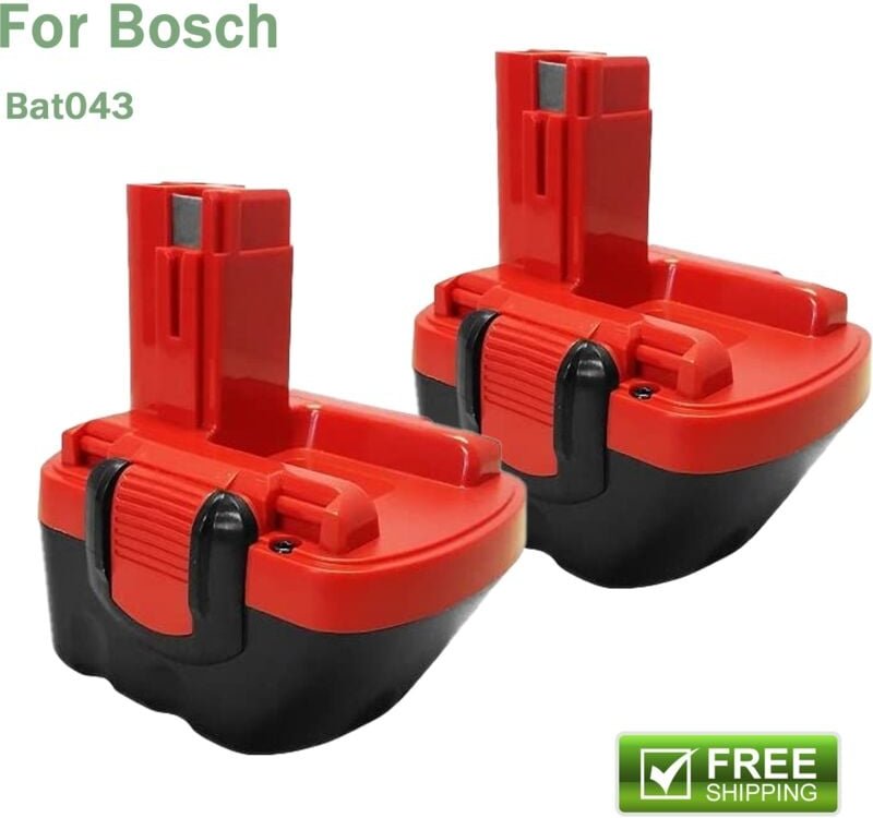 Pdstation - 2er-Set 12V 4,8Ah Ni-MH Ersatzbatterie für Bosch 12V Batterie BAT043 BAT045 BAT120 BAT139 2607335542 2607335...