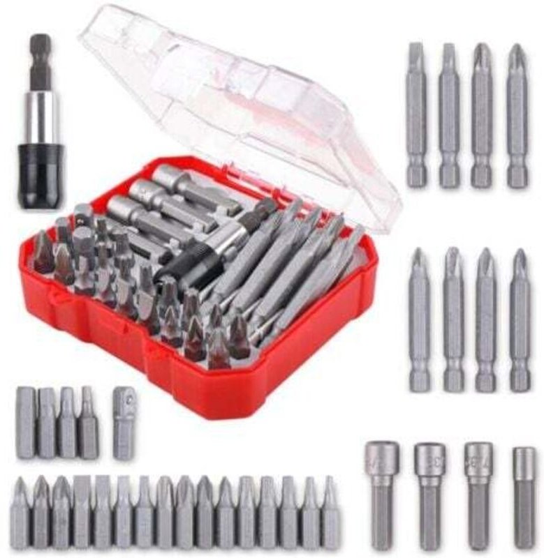 Zubehör: 34-teiliges Schraubendreher-Bit-Set, extra hartes Schraubendreher-Bit-Set (PH, PZ, T, S, HEX-Bit, Adapter von S...