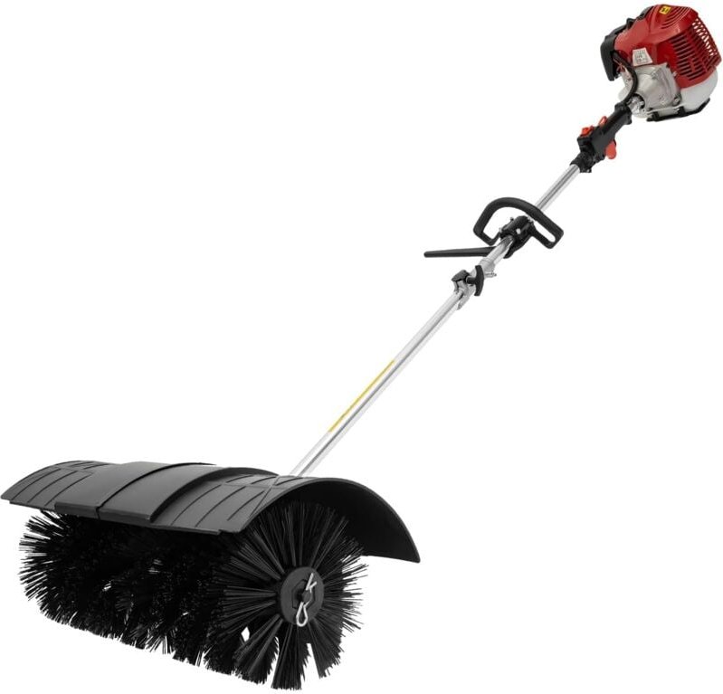 2.3HP 2-Takt Benzin Kehrmaschine Motorbesen 52CC Benzinmotor Besen mit kontinuierlichem Drosselhebel auf ergonomischem G...