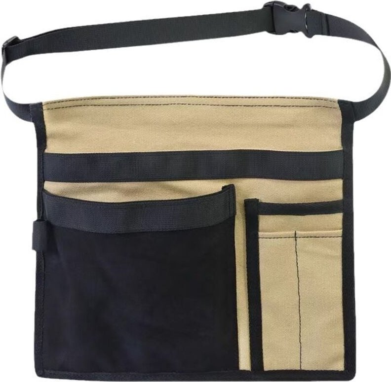 Werkzeuggürtel mit 6 Taschen, multifunktional, strapazierfähig, aus Canvas, verstellbare Werkzeugtasche für Herren, Arbe...