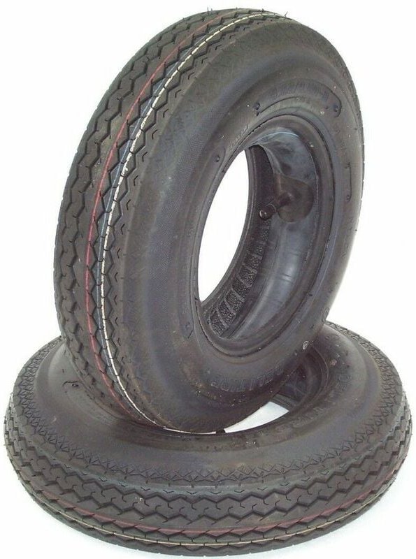 Apex - 2x Anhängerreifen reifen 4.00-8 mit Schlauch für Klein-Anhänger 4.00-8 4.80-8 Rad