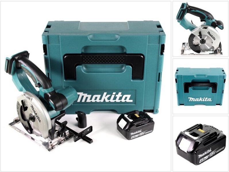 Makita DSS 501 M1J 18V 136 mm Li-ion Akku Handkreissäge im Makpac + 1x 4,0 Ah Akku - ohne Lader