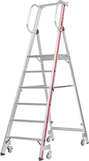 Mobile Stehleiter de 8 Stufen - Maximale Arbeitshöhe 3.85m - 8080/08-4P