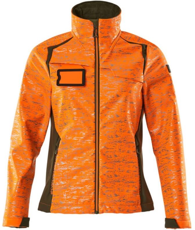 Accelerate safe Damen Softshelljacke 19212-291 Gr. 5XL hi-vis orange/moosgrün - Mascot