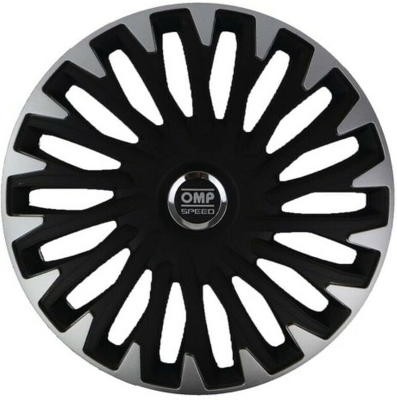 Radkappe OMP Stinger Speed Schwarz Silberfarben 14" (4 uds)