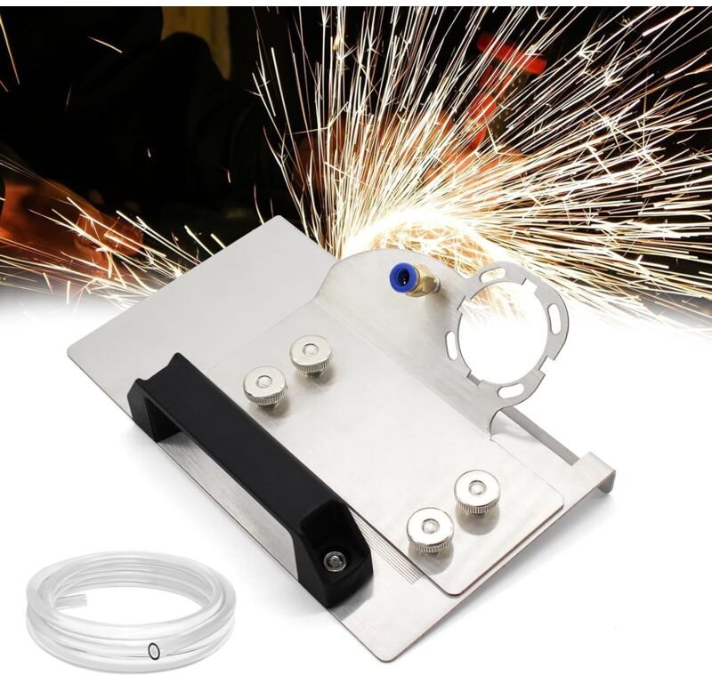 Winkelschleiferhalter für Fliesenschneiden im 45-Grad-Winkel, für Typ 100, mit 2 m Wasserrohr, verstellbarer Spezial-Sch...