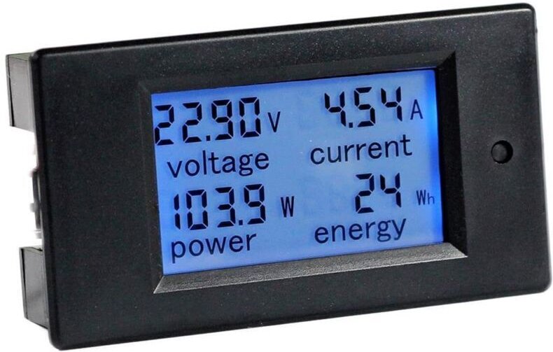 Multifunktions-LCD-Messgerät 6,5–100 V 20 A Strom-, Spannungs-, Leistungs- und Energiemessgerät Voltmeter Amperemeter