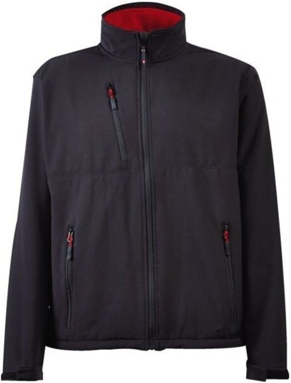 Softshell-Jacke Schwarz - Rot Größe S