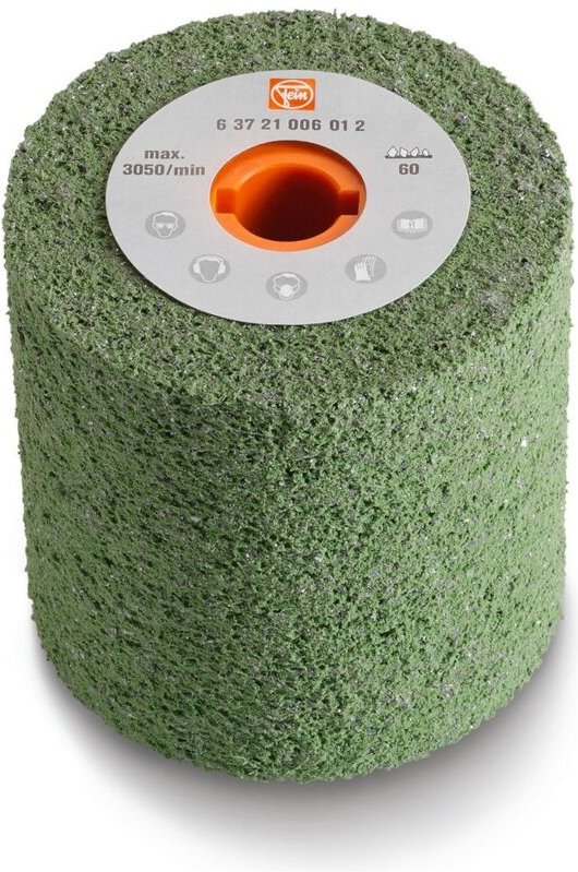 FEIN Elastische Schleifwalze, Korn 60, Ausführung mittel, Bohrung 19 mm, 100 x 100 mm