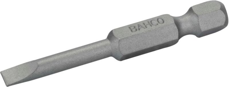 Bahco 1/4 Standard Schraubendreher Bits für Schlitzschrauben 0,6 mm x 3,5 mm x 50 mm - 2 Stk. pro Blisterpackung