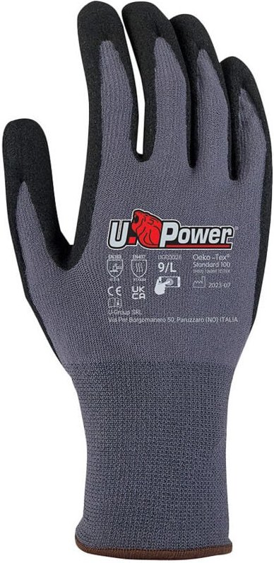 U-Power Merengue Werkstatthandschuhe Grau Nitril, Nylon, Spandex 1 Stück(e)