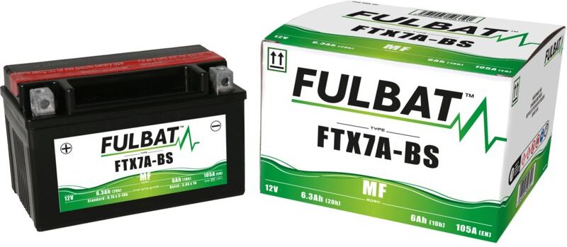 FULBAT FUL MF Batterie - FTX7A-BS / YTX7A-BS (trocken, wartungsfrei, Säure enthalten)