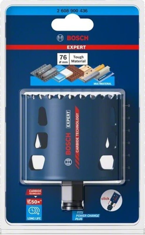 Bosch - Professional Expert Tough Material Lochsäge, 76 x 60 mm (2608900436)