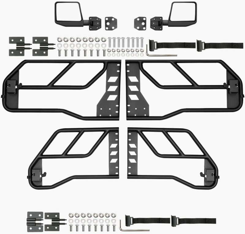 Mophorn Adventure-Stil Jeep Rohrtüren (4-türig) mit DOT-zertifizierten Seitenspiegeln, kompatibel mit Jeep Wrangler JL (...
