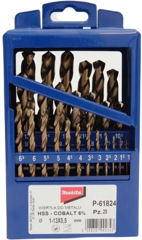 MAKITA Metallbohrer-Set HSS-CO5 25-teilig