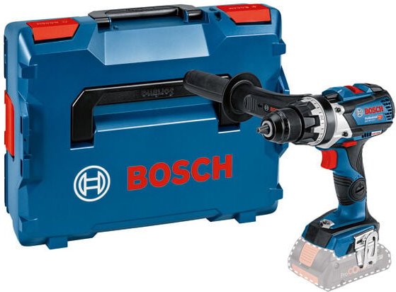 Akku-Bohrschrauber Bosch Professional gsr 18V-110 c Solo mit Zusatzhandgriff und l-boxx