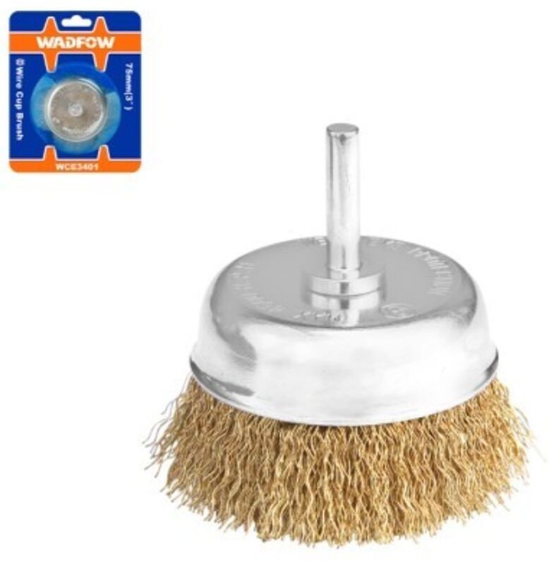 WADFOW 75 mm Topfbürste, 4500 U/min, für Stahl und Holz, Entgraten und Schärfen